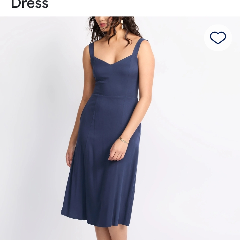Market & Spruce Classic Navy Midi Dress